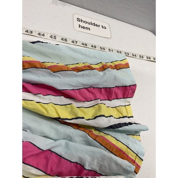 NEW J CREW Tiered MIDI Sun‎ Dress Sleeveless Striped Colorful Size 12 - Picture 8 of 13